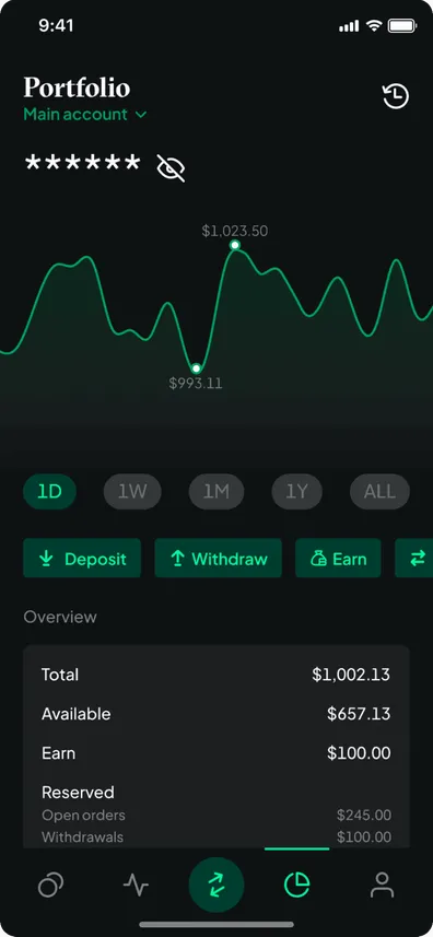 Pro portfolio screeen